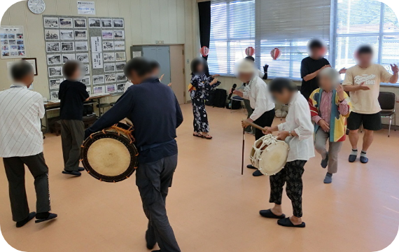 「盆口説き」の学習と披露